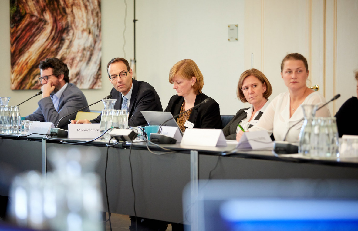 Julien Barbier (UNESCO), Christoph Schulte (Umweltbundesamt), Manuela Krakau (Umweltbundesamt), Andrea Weiß Umweltbundesamt), Hannah Maul (Deutsche Gesellschaft für internationale Zusammenarbeit).